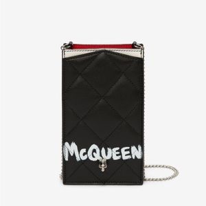 Auth Alexander McQueen Graffiti Phone Case with Chain - New in Box 💀